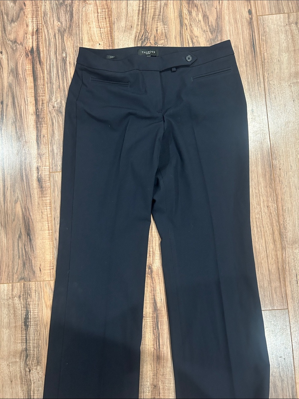 Talbots Women's Black Straight-Leg Trousers